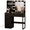 Black_4 Drawer, variant on Hassch Vanity Desk with LED Light and Mirror, Makeup Table with Built-in Charging Station, Dressing Table with 4 Drawers & 2 Shelves, Black