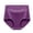 Purple, variant on Ohufall Women's Cotton Brief Underwear Stretchy Hip Lift Full Coverage Panties Fashion Solid Color Floral Pattern High Waist Tummy Control Panties