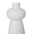 thumbnail image 4 of DecMode 12", 9"H White Glass Vase with Various Shapes and Wide Rounded Centers, Set of 2, 4 of 13