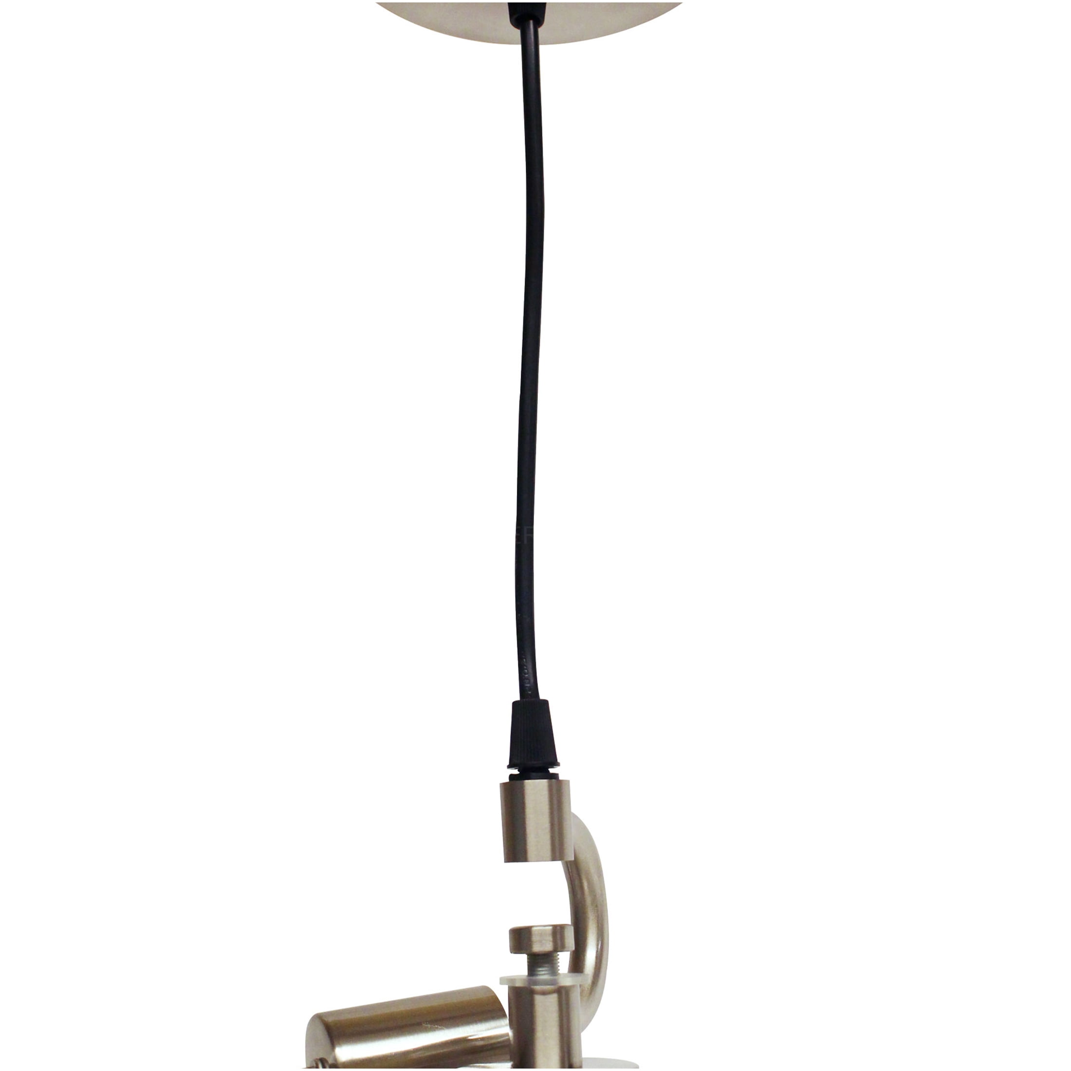 JERFIT Vintage Industrial Pendant Light Fixture with Linen Shade, 2-Light Brushed Nickel Ceiling Hanging Light for Kitchen Island, Bedroom, Dining Room