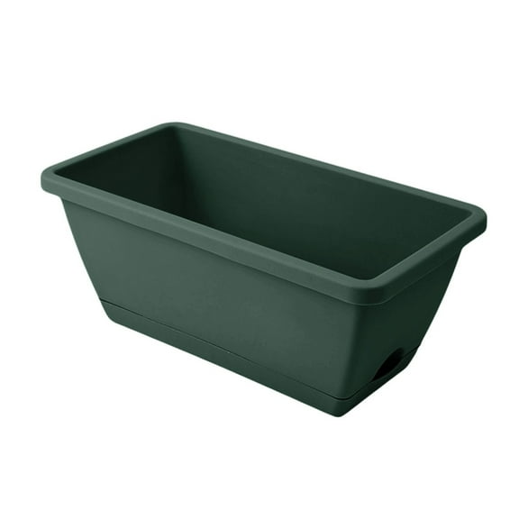 Clearance! Haidf 1Pc 14Inch Rectangular Planter, Plastic Long Planter Box with Drainage Holes, Planters for Indoor Outdoor Plants and Flowers, Deck Railing Planter Boxes, Plant Pots, Flower Pots