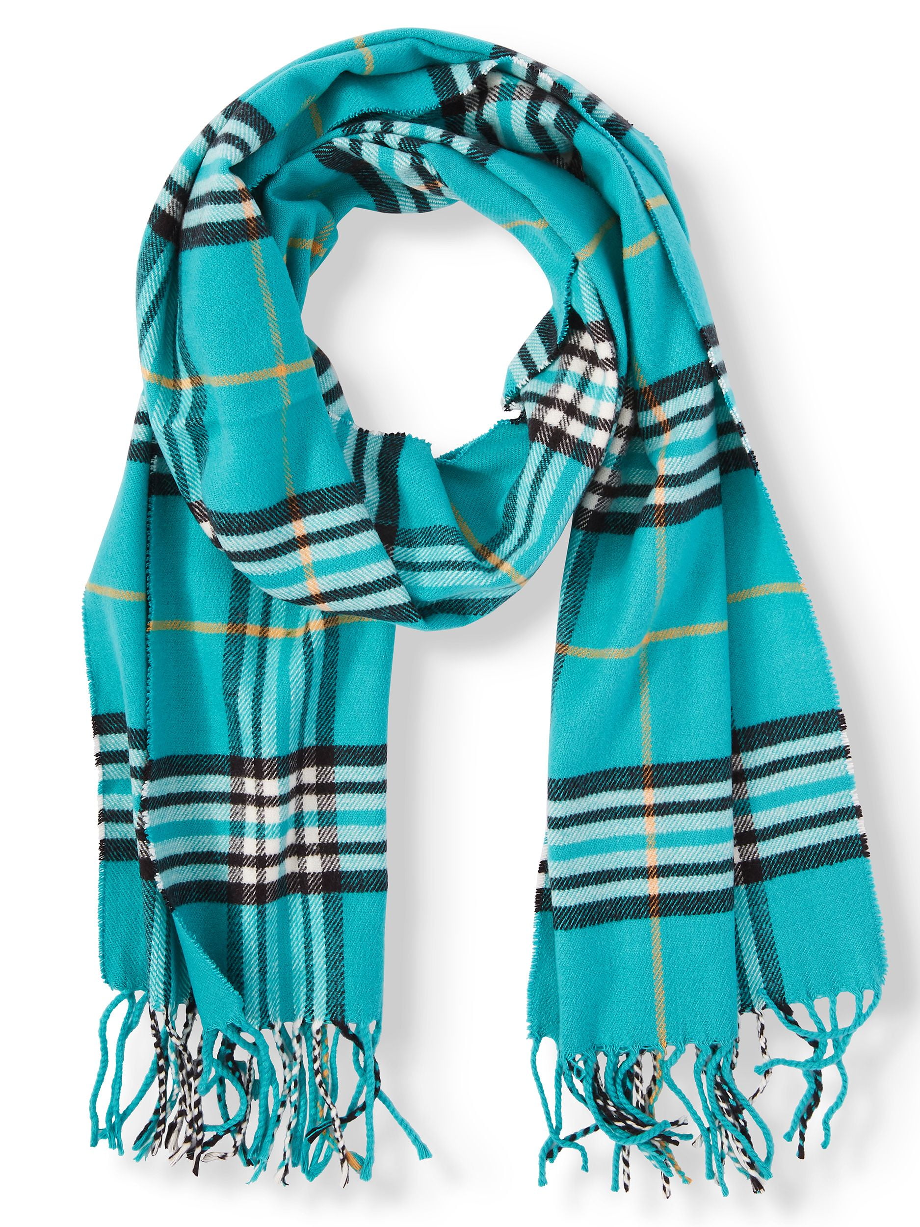teal plaid scarf