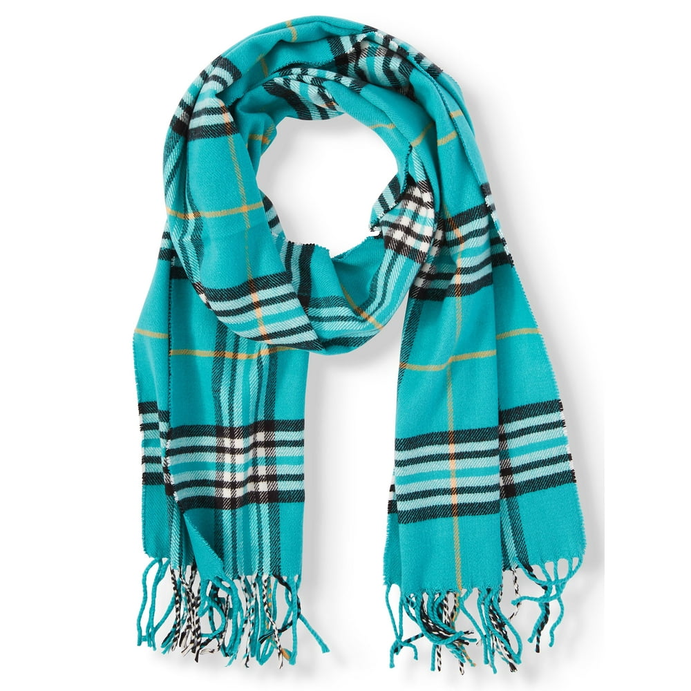 Cashmere Feel New England Plaid Scarf 100 Acrylic