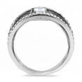 thumbnail image 3 of Luxe Jewelry Designs Stainless Steel Women's Split Engagement Ring with Cubic Zirconia - Size 8, 3 of 4