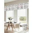 thumbnail image 2 of Botanical Flowers Window Valance, Simple Country WoodEen Grain Art 2 Pack Decorative Curtain for Small Windows, Light Filtering Valance with 3” Rod Pocket, 54"W x 18"L, 2 of 9