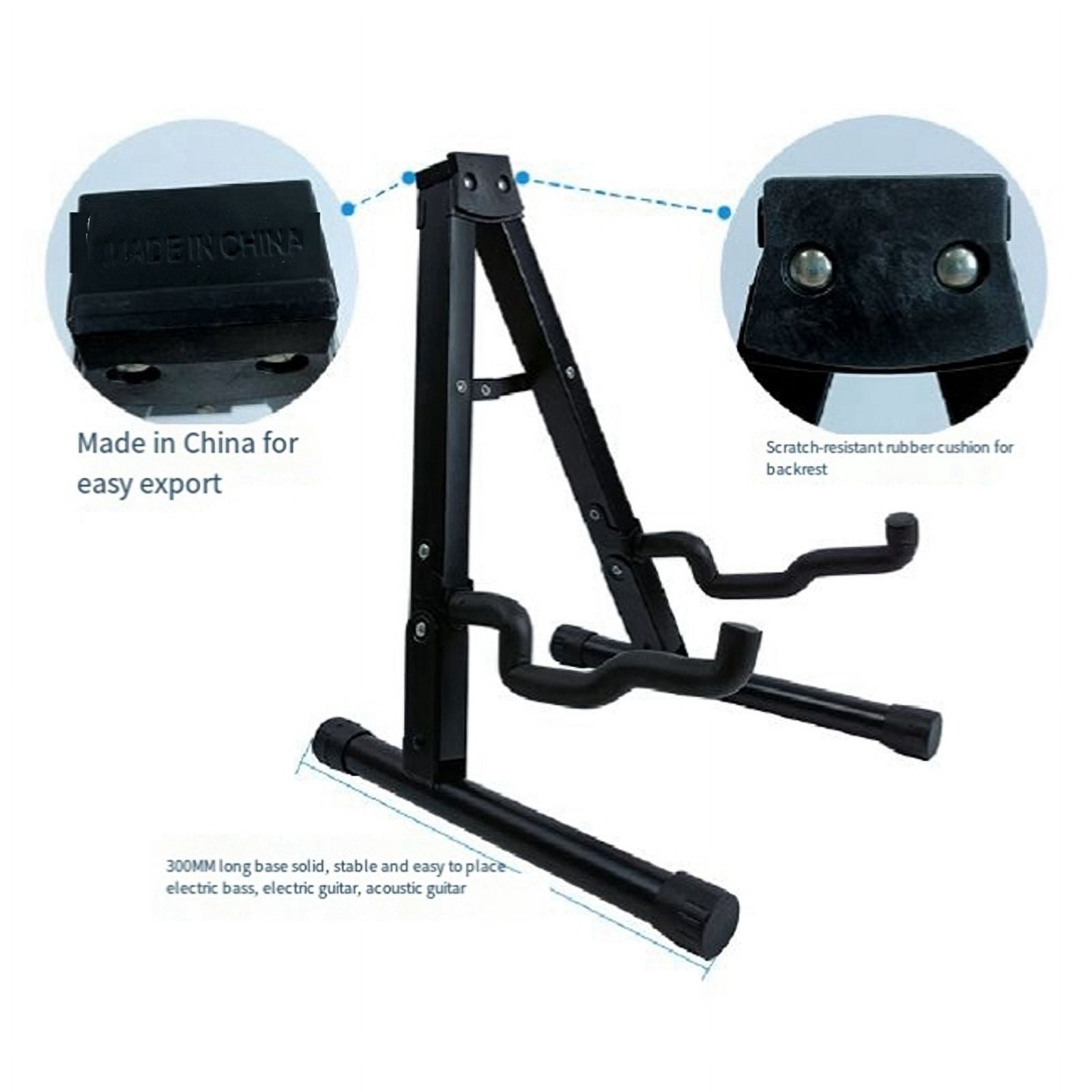 Guitar Stands - Electric, Acoustic & Guitars, Guitar Accessories, Folding Guitar Stands,1 x Guitar Stand,Black