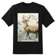thumbnail image 2 of Plus Size Shirt for Women Black Tops for Women Short Sleeves Shirt for Women Reindeer In Snow T Shirt Crewneck Shirt for Women 2XL, 2 of 5