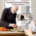 thumbnail image 3 of Graflsoa Portable 3-Axis Foldable Phone Gimbal for Vlogging with Anti-Shake & Face Tracking, Includes Mini Tripod & Built-in Battery, Lightweight Design for Travel, Gray, 3 of 6