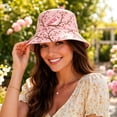 thumbnail image 2 of Gsakboxl Sun Hats for Women Nature Botanical Digital Print Bucket Hat Lightweight Casual Garden Morning Baseball Cap Korean Style Outdoor Travel Sun Hat, 2 of 5