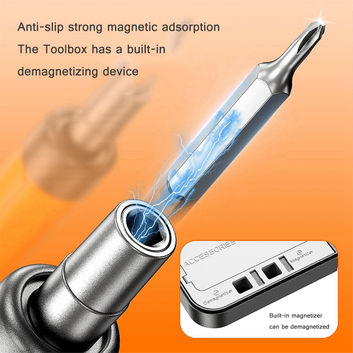 Electric Screwdriver Set Power Tool Kit Rechargeable Wireless Mini Small Bits for Mobile Cell Computer Gray