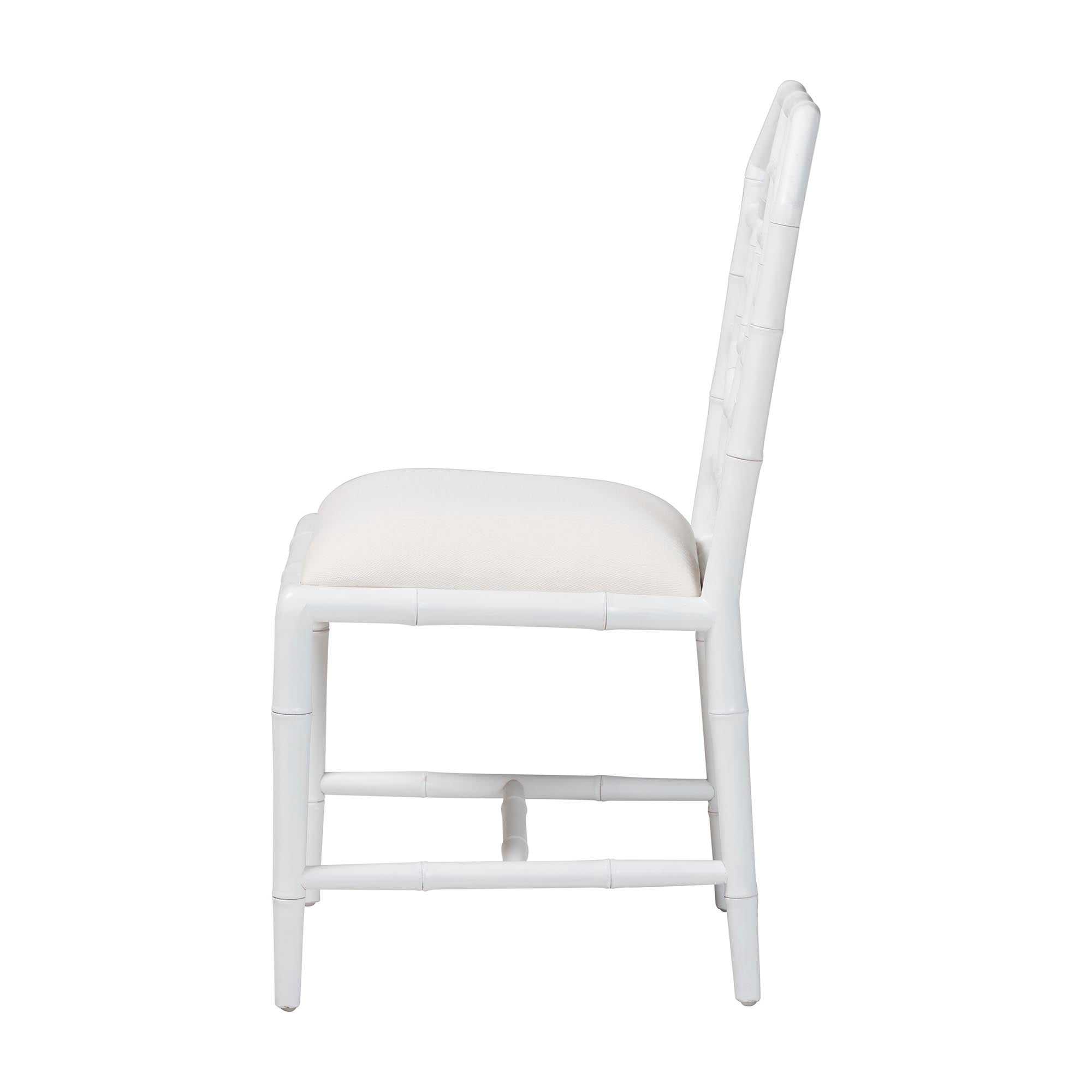 bali & pari Boone Boho Dining Chair, Dining Height 20.10", White