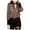 Brown - beigecombo, variant on Rachel Roy Womens Tie Chocker Knit Blouse, Brown, 4