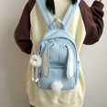 thumbnail image 5 of Fgnfyis Backpack for Girls Lightweight Cute Bunny Ear Design School Daypack for Middle Schoolers and Outdoor Adventures Preschool Backpack Blue, 5 of 7