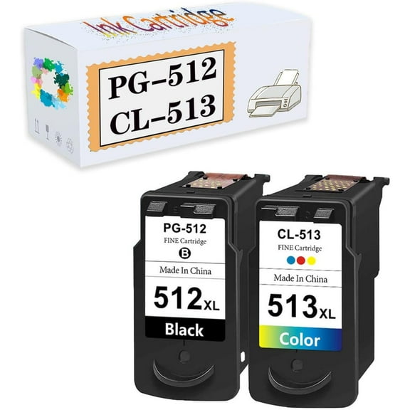 Compatible PG-512 CL-513 PG512 CL513 Ink Cartridges Replacement for Canon IP2700 IP2702 MP240 MP250 MP280 MP282 MP330 MP480 MP490 MP492 Printers 2 Black 2 Color