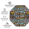 thumbnail image 3 of Lsque Barbeque Pattern 4" Drink Coasters Set of 4, PVC Leather Absorbent Coasters, Table Coaster Set Decorative Coffee Cup Coasters Housewarming Gift -Octagon, 3 of 6