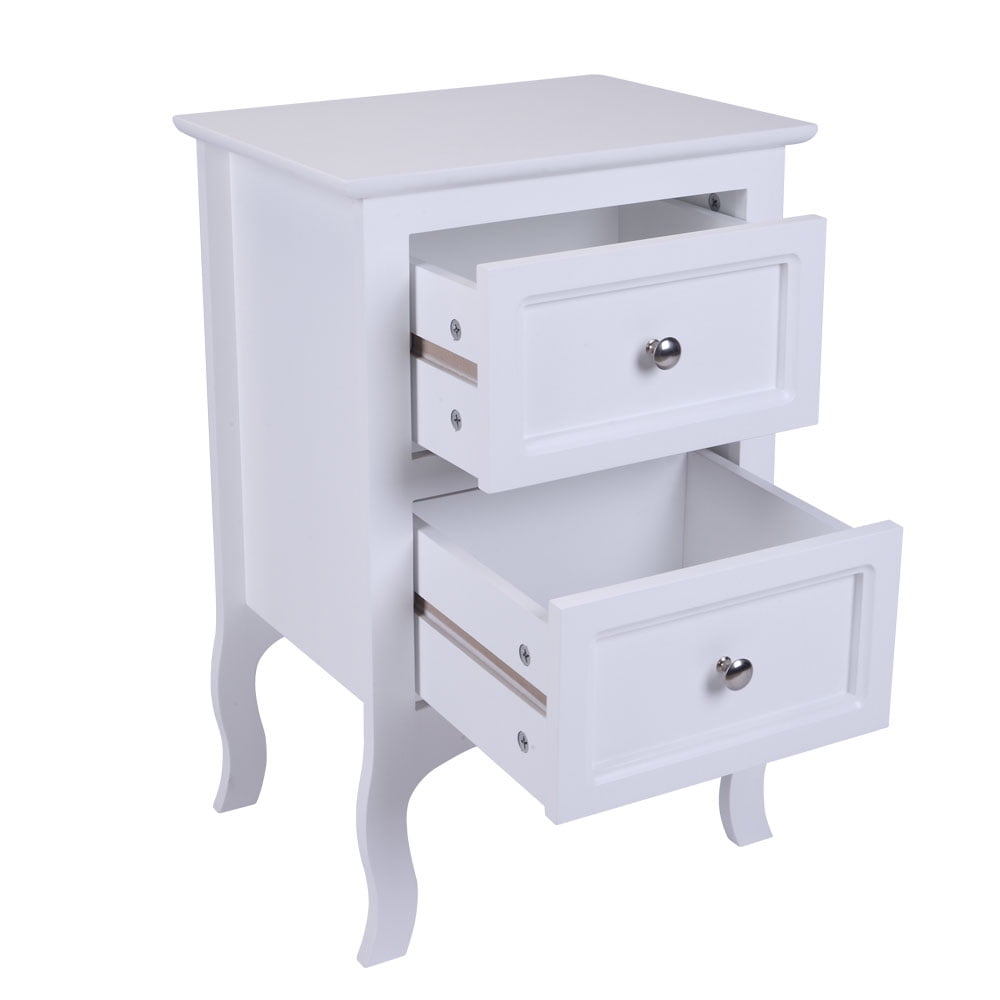 2-Tier Night Table Large Size, White