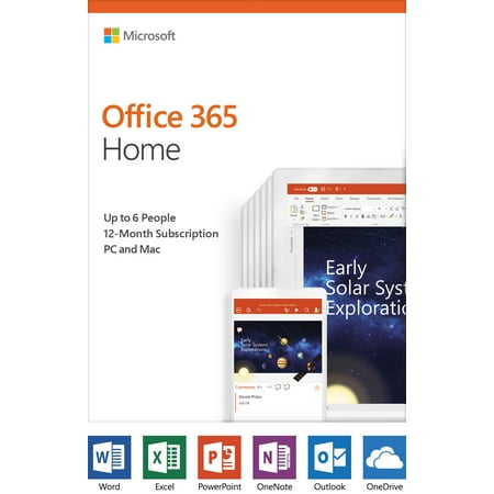 Microsoft Office 365 Home | 12-month subscription, up to 6 people, PC ...