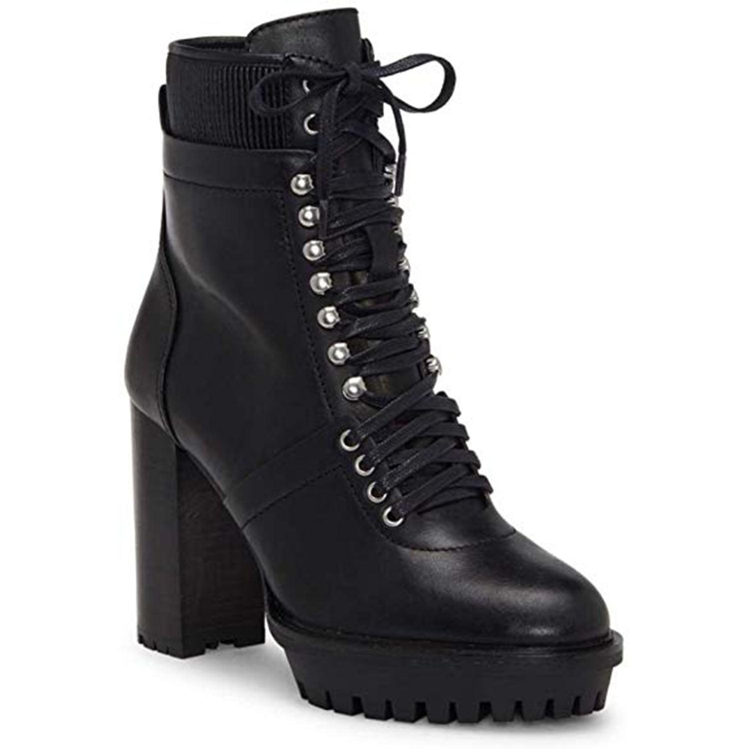 Vince Camuto Women's Ermania Leather Platform Lace-Up Fashion Bootie ...