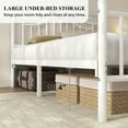 thumbnail image 5 of EBERY Full Metal Platform Bed Frame with Headboard and Footboard, Sturdy Steel Slat Support, Easy Assembly, White, 5 of 10