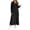 Black, variant on Lnmiateer Women Hooded Long Sleeve Ribbed Knit Maxi Dress Henley Half Button Loose Silhouette For Fall Casual Daily Weekend Occasions