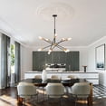 thumbnail image 2 of The Lighting Store Lorena Modern 10-light Sputnik Black and Gold Linear Chandelier, 2 of 5