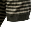thumbnail image 6 of Fashion YLSDY Men's Contrast Striped Button Collared Shirt Lightweight V-Neck Knit Top with Breathable Textured Panels Golf Shirts Army Green XL, 6 of 8