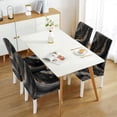 thumbnail image 2 of Chair Covers for Dining Room Set of 4, Stretch Dining Chair Cover 4 Pieces, Washable Kitchen Parsons Chair Slipcovers 4 Pack, Removable Seat Protector for Home and Party, 2 of 5