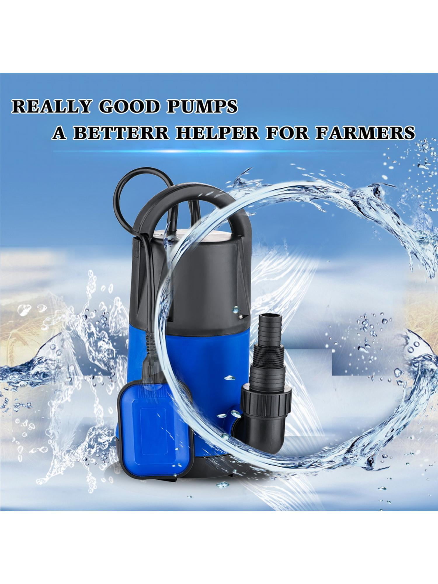 Pond Aquarium Garden Blue Hicient Submersible Sump Pump 3400GPH 1100W Clean Dirty Water Flood Drain Pump with Automatic ON/OFF for Pool