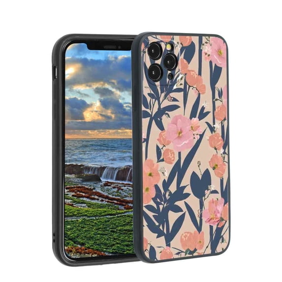 Japanese-Vintage-Floral-Bohor-2 Phone Case, Degined for iPhone 11 Pro Max Case Men Women, Flexible Silicone Shockproof Case for iPhone 11 Pro Max