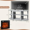 thumbnail image 2 of 48" Electric Fireplace Tv Stand Up to 55" TVs with 18" Electric Fireplace, Entertainment Media Stand with Open Shelves and Storage Cabinets for Living Room, Bedroom (Gray), 2 of 9
