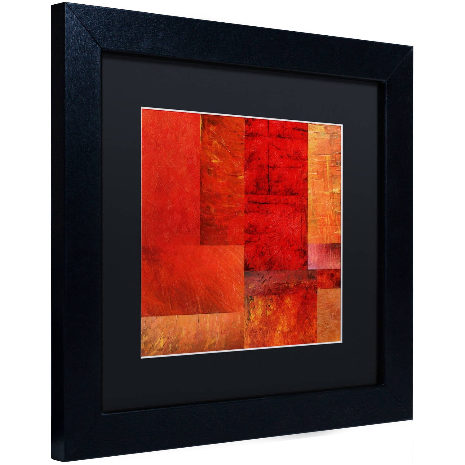 Trademark Fine Art "Essence of Red" Canvas Art by Michelle Calkins, Black Matte, Black Frame