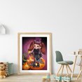 thumbnail image 4 of Cuadros Decorativos Diamante pintura Halloween dibujos animados chica completo redondo taladro imagen (A3794) Tmvgtek embutido en tela, 4 of 7