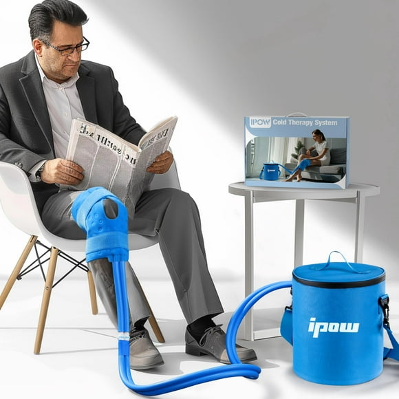 Cold Therapy Machine Ice Machine for Knee After Surgery, Ice Therapy Machine for ACL Knee Surgery Recovery, Knee Ice Machine, Ideal for Sport Injuries, Knee Pains, Strai