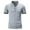Gray, variant on Babysbule Mens Shirts Men Casual Solid Button Short Sleeve Stand Collar Pullover T-Shirt Tops