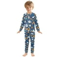 thumbnail image 6 of FORMRS Long Sleeve Top and Pants Pajama Set for Niños 2-Piece Sleepwear, Sizes 18M-8Y, Cartoon Mail Truck Pattern, 6 of 6