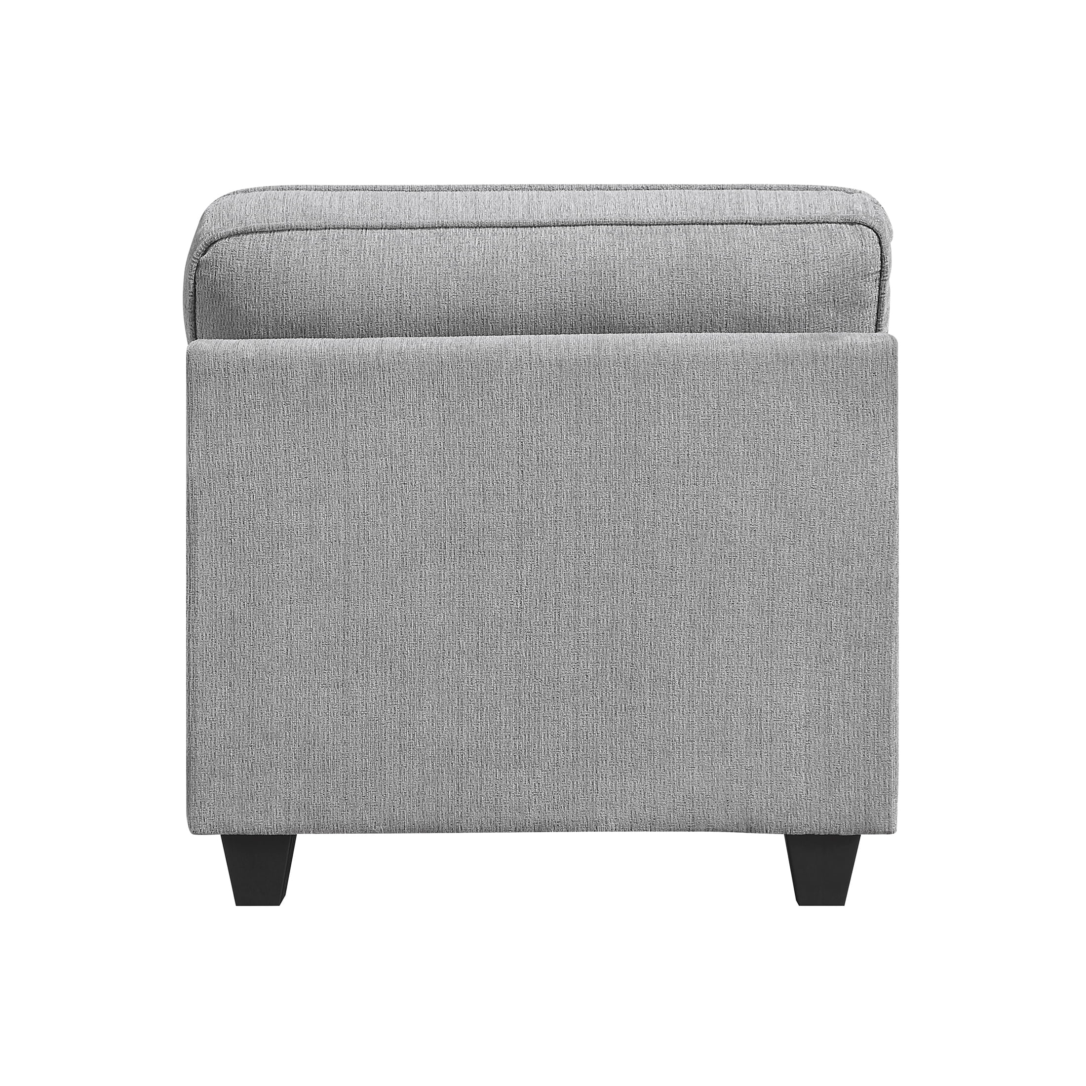 OakvillePark Vintora Chenille Armchair with Pillow, Gray
