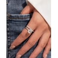 thumbnail image 5 of JEWELEGANT 2 Carat Solitaire Moissanite Engagement Ring, 18K White Gold Plated Gift Ring for Women, 5 of 7