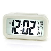 SHTUUYINGG Hd Snooze Alarm Led Clock Electronic Clock Smart Clock Temperature Workday, White BattqxHd Snooze Alarm Led Clock Electronic Clock Smart Clock Temperature Workday, White Battqx