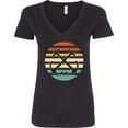 thumbnail image 3 of Inktastic Anchor Nautical Sailing Sunset Women's V-Neck T-Shirt, 3 of 5