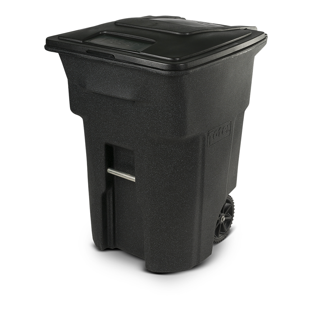 Toter 96 Gal. Trash Can Blackstone with Wheels and Lid
