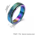 thumbnail image 5 of 6MM Gold/Rainbow/Silver/Black Spinner Band Womens Stainless Steel Ring Size 6-11, 5 of 9