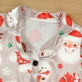 thumbnail image 4 of 2 Piece Girls Boys Print Satin Pajama Set Button Down Long Sleeve Top and Pants Sleepwear, 4 of 8