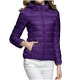thumbnail image 5 of Jackets for Women Parka Solid Color Long Sleeved Zipper With Pocket Lightweight Cotton Jacket, 5 of 8