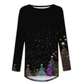 thumbnail image 4 of Winter Saving Talove Long Sleeve Shirts for Women Graphic Printed Sweatshirt Women Fall Clothes Oversized Sweatshirt Tunic Tops Womens Tops Long Sleeve Cotton Christmas Shirts, 4 of 5
