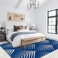 thumbnail image 2 of Vintage Blue Stripes Rug 5x7 Area Rugs Funky Blue Rugs Soft Non Slip Washable Non Shedding Indoor Carpet for Living Room Bedroom Home Entrance Foyer Decor, 2 of 7
