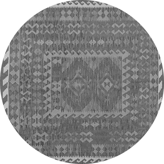 Ahgly Company Indoor Round Oriental Gray Traditional Area Rugs, 7' Round
