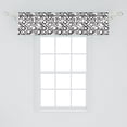 thumbnail image 2 of Ambesonne Rhombus Print Window Valance, Hand Drawn Streaks, 54" X 12", Charcoal Grey and White, 2 of 3