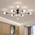 thumbnail image 5 of Garwarm Modern Sputnik Chandelier 8-Light Industrial Ceiling Lights Fixture 38" Black Semi Flush Mount Ceiling Light with E26 Base Sputnik Lights Fixture for Dining Room Bedroom, 5 of 15
