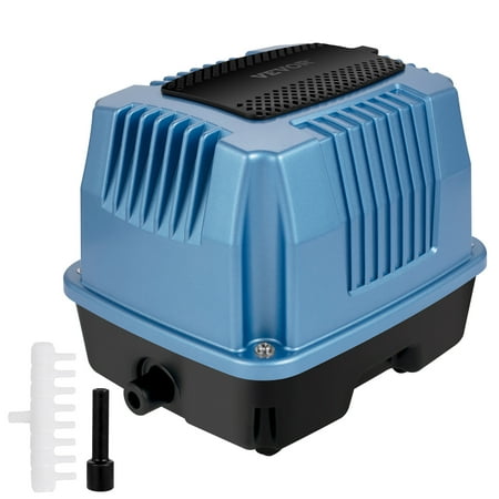 VEVOR 110V Linear Air Pump  25W Septic Air Pump  28Kpa Septic Aerator Pump w/8 Outlets Diffuser  Max Air Flow Rate 635GPH  Max Water Depth 3.3ft for Fish Pond  Aquarium  Hydroponics  Septic System