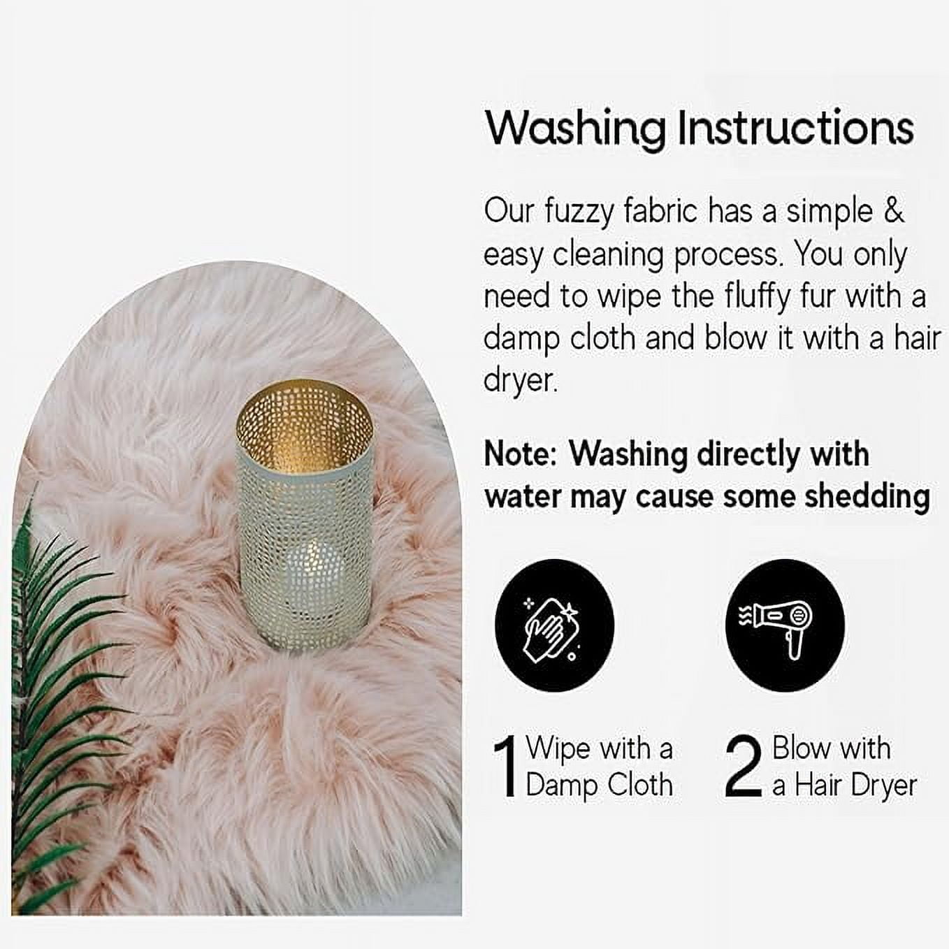 FabricLA Shaggy Faux Fur Roll - Acrylic Fabric 8" X 60" Inches Rolls of Fur - Artificial Fur Material - Use Faux Fur Piece for Crafts, DIY, Hobby, Costume Design, Decoration - Beige